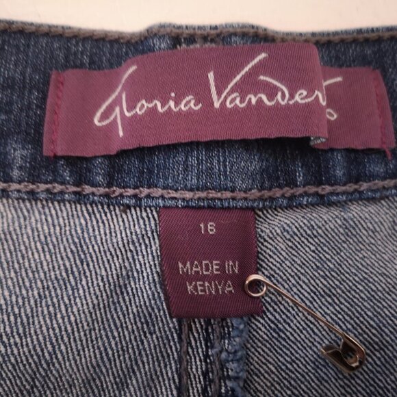 Gloria Vanderbilt Amanda Ladies Size 16 Short Medium Wash Zipper & Button Jeans - Picture 3 of 13